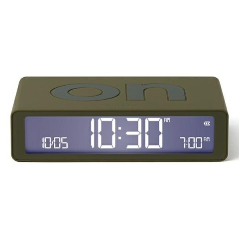 Lexon Flip Classic Budzik dwustronnykhaki LR157K9
