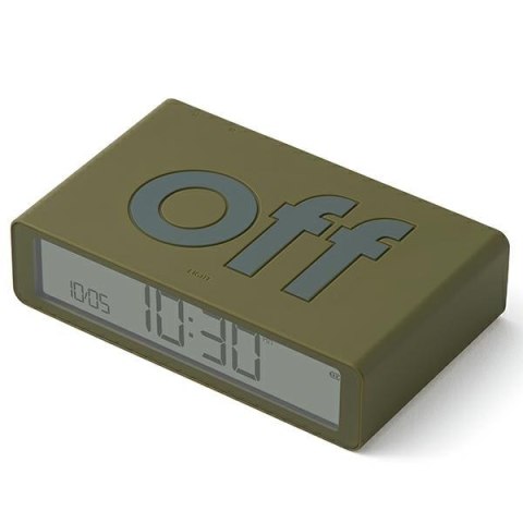 Lexon Flip Classic Budzik dwustronnykhaki LR157K9