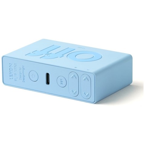 Lexon Flip Mini Budzik dwustronny jasnoniebieski/light blue LR158LB1