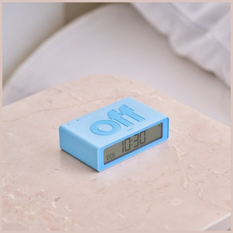 Lexon Flip Mini Budzik dwustronny jasnoniebieski/light blue LR158LB1