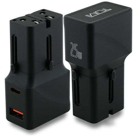 Ładowarka sieciowa TUMI Travel Adapter 25W USB-C / USB-A czarny