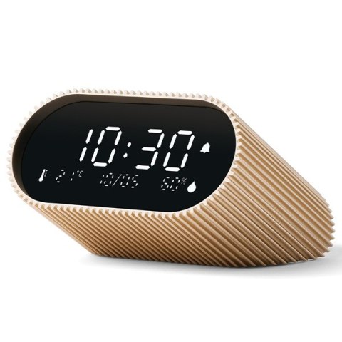 Lexon Ray Clock Budzik z czujnikiemtemperatury i wilgotności złoty/vivid gold LR155VG3