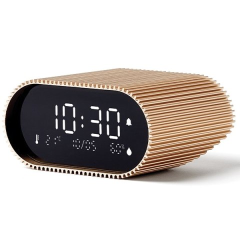 Lexon Ray Clock Budzik z czujnikiemtemperatury i wilgotności złoty/vivid gold LR155VG3