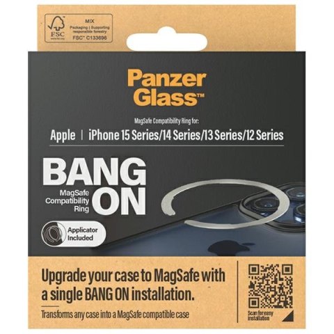 PanzerGlass Bang ON MagsafeCompatibility Ring for iPhone 12 / 13 / 14 / 15 1189