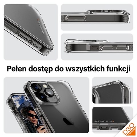 PanzerGlass HardCase iPhone 15 Pro Max6.7" D3O 3xMilitary grade transparent 1175