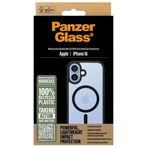 PanzerGlass HardCase iPhone 16 6.1"czarny/black MagSafe 1301