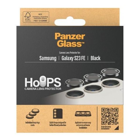 PanzerGlass Hoops Camera Sam S23 FE S711 czarny/black 0460 camera lens protector hoop optic rings