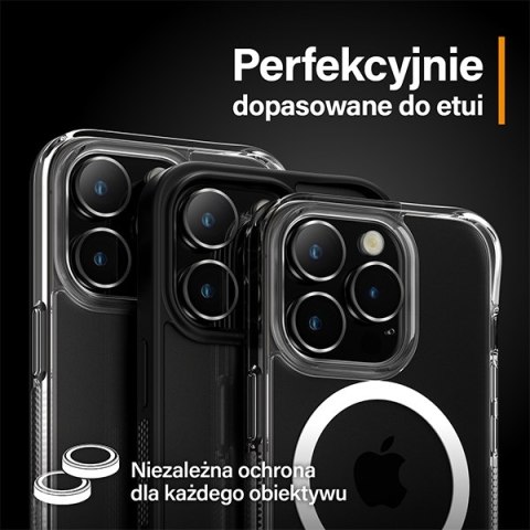PanzerGlass Hoops Camera iPhone 15 Pro6.1" / 15 Pro Max 6.7" czarny/black 1139 camera lens protector hoop optic rings