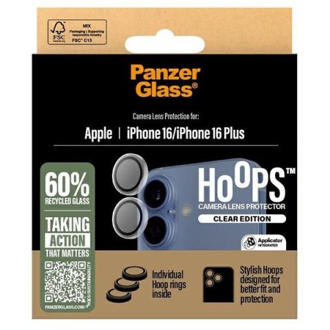 PanzerGlass Hoops Lens Protector iPhone 16 6.1" / 16 Plus 6.7" Transparent 1285
