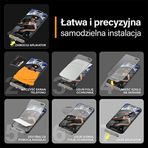 PanzerGlass Matrix D3O UWF iPhone 15 ProMax 6.7" Ultra-Wide-Fit rPET Screen Protection Easy Aligner Included 2820 hybryda