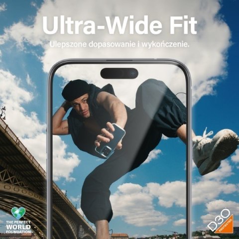 PanzerGlass Matrix D3O UWF iPhone 15Plus 6.7" Ultra-Wide-Fit rPET Screen Protection Easy Aligner Included 2819 hybryda