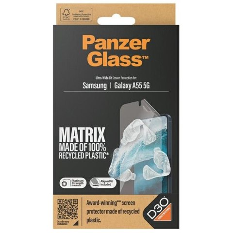 PanzerGlass Matrix Ultra-Wide Fit SamA55 5G A556 Screen Protection 7362 with Easy Aligner