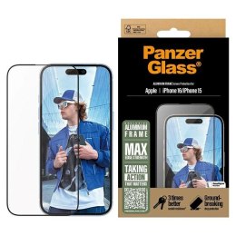 PanzerGlass Screen Protector AluminumFrame iPhone 16 / 15 6.1