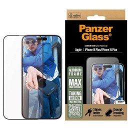 PanzerGlass Screen Protector AluminumFrame iPhone 16 Plus / 15 Plus 6.7