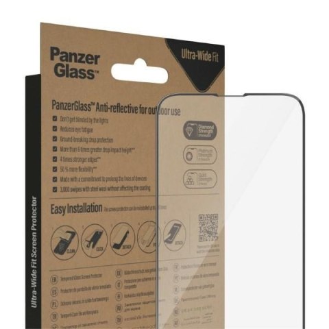 PanzerGlass Ultra-Wide Fit iPhone 14 /13 Pro / 13 6,1" Screen Protection Anti-reflective Antibacterial Easy Aligner Included 278