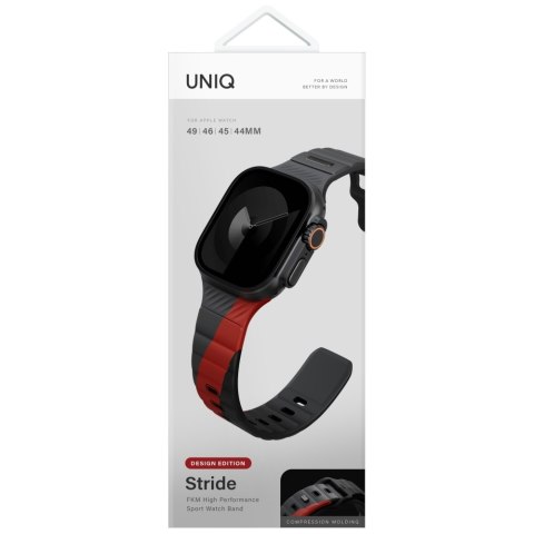 Pasek UNIQ Stride De Rubber do Apple Watch 49/46/45/44mm charcoal