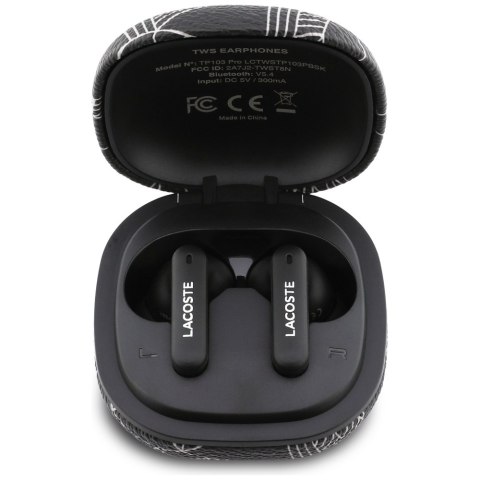 Słuchawki TWS Lacoste Monogram The Blend Bluetooth ENC ANC czarny