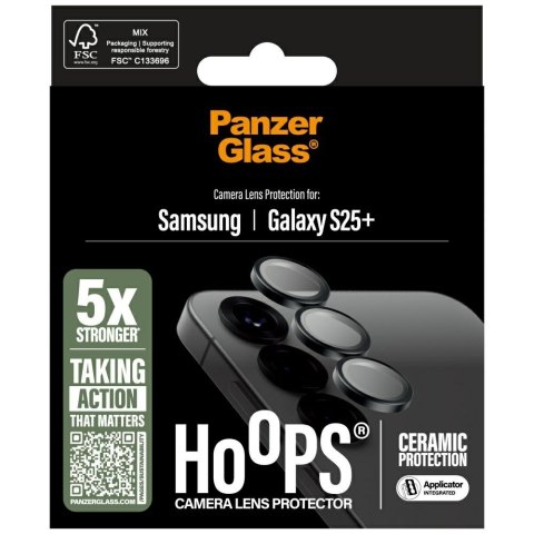 Szkło ceramiczne na obiektyw PanzerGlass Hoops Lens Protector do Samsung Galaxy S25+ ceramic