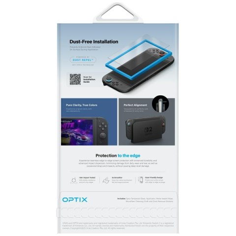 Szkło hartowane UNIQ Optix Clear do Nintendo Switch 2