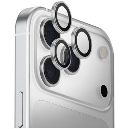 Szkło na obiektyw aparatu UNIQ Optix Aluminium Camera Lens Protector do iPhone 17 Pro / iPhone 17 Pro Max z aplikatorem sreb