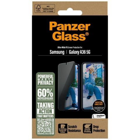 Szkło prywatyzujące PanzerGlass Ultra-Wide Fit do Samsung Galaxy A36 5G