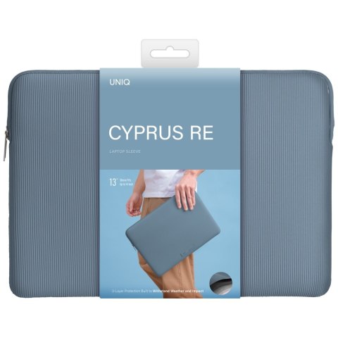 Torba na laptopa UNIQ Cyprus Ridge Edition Laptop Sleeve 14" water-resistant neoprene niebieski