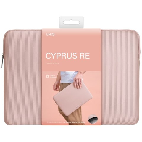 Torba na laptopa UNIQ Cyprus Ridge Edition Laptop Sleeve 14" water-resistant neoprene różowy