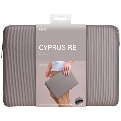 Torba na laptopa UNIQ Cyprus Ridge Edition Laptop Sleeve 14" water-resistant neoprene szary