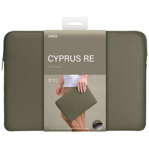 Torba na laptopa UNIQ Cyprus Ridge Edition Laptop Sleeve 14" water-resistant neoprene zielony