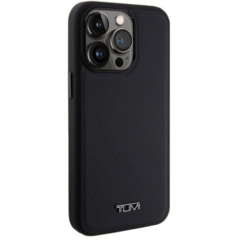 Tumi TUHMP15XRBAK iPhone 15 Pro Max 6.7"czarny/black hardcase Leather Balistic Pattern MagSafe