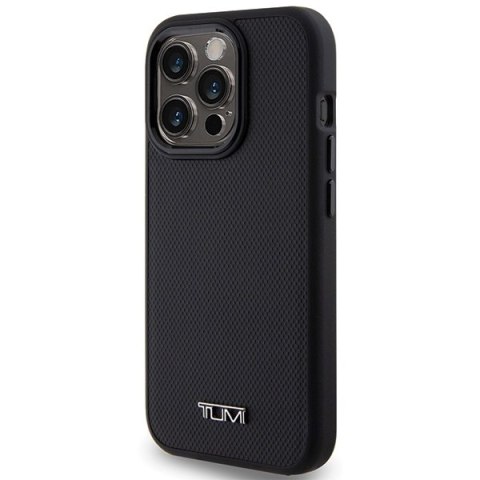 Tumi TUHMP15LRBAK iPhone 15 Pro 6.1"czarny/black hardcase Leather Balistic Pattern MagSafe