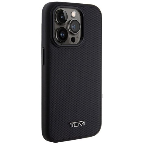 Tumi TUHMP15LRBAK iPhone 15 Pro 6.1"czarny/black hardcase Leather Balistic Pattern MagSafe