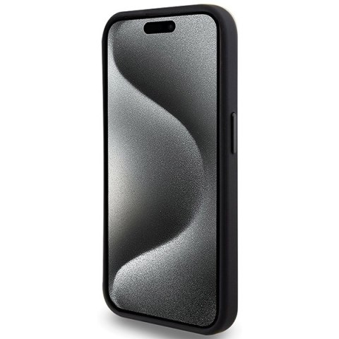 Tumi TUHMP15LRBAK iPhone 15 Pro 6.1"czarny/black hardcase Leather Balistic Pattern MagSafe