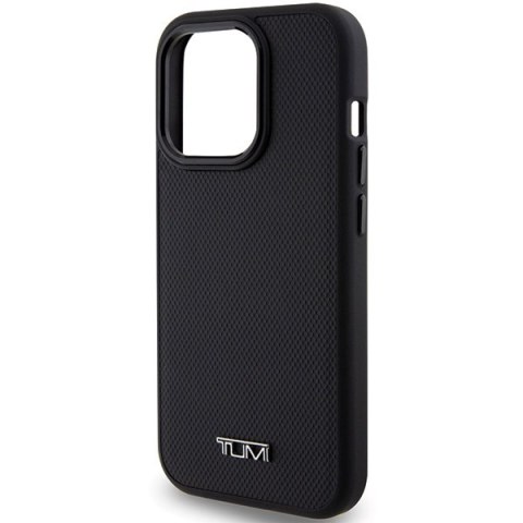 Tumi TUHMP15LRBAK iPhone 15 Pro 6.1"czarny/black hardcase Leather Balistic Pattern MagSafe