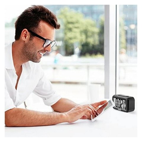 Zegarek z Budzikiem ELBE RD-668 Czarny 4,4"