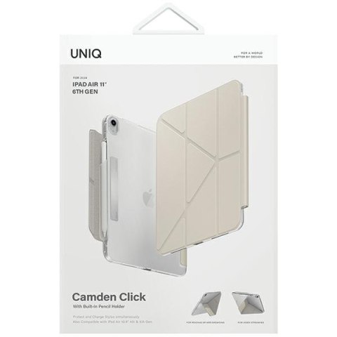 UNIQ etui Camden Click iPad Air 11" (2024/2025) / iPad Air 10.9" (2022/2020) beżowy/ivory