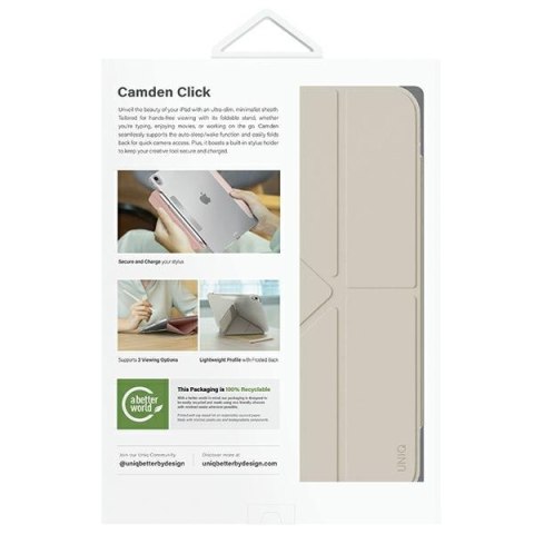 UNIQ etui Camden Click iPad Air 11" (2024/2025) / iPad Air 10.9" (2022/2020) beżowy/ivory