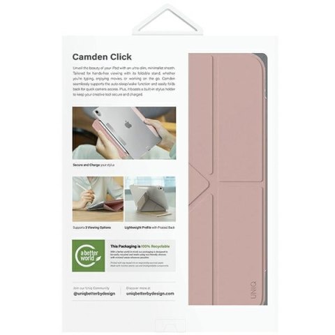UNIQ etui Camden Click iPad Air 11" (2024/2025) / iPad Air 10.9" (2022/2020) różowy/blush pink