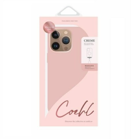 UNIQ etui Coehl Creme iPhone 16 Pro 6.3"Magnetic Charging różowy/ballet pink
