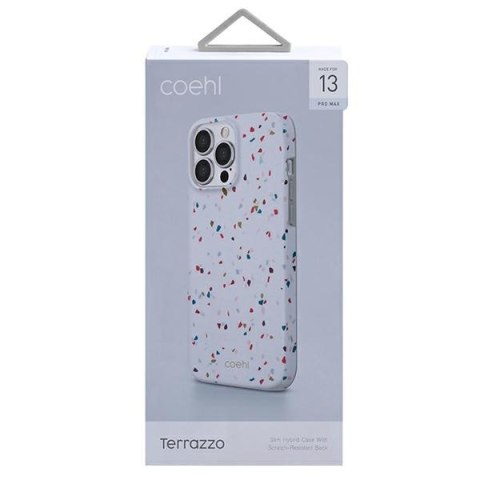 UNIQ etui Coehl Terrazzo iPhone 13 ProMax 6,7" biały/natural white