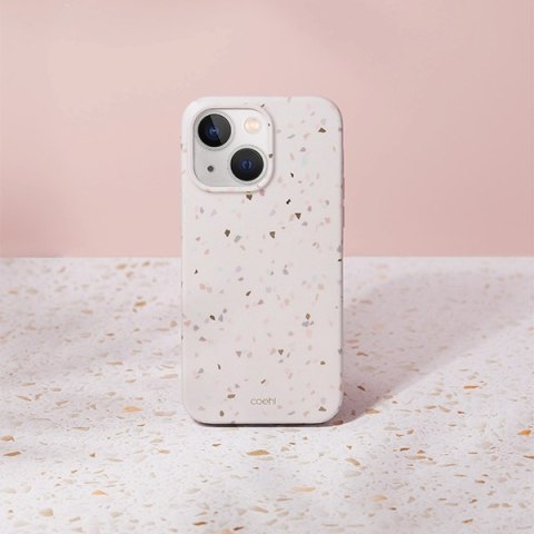 UNIQ etui Coehl Terrazzo iPhone 14 Plus/ 15 Plus 6.7" piaskowy/sandstone