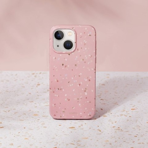 UNIQ etui Coehl Terrazzo iPhone 14 Plus/ 15 Plus 6.7" różowy/coral pink