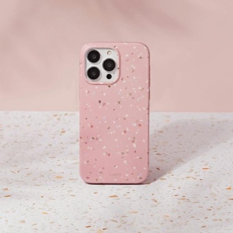 UNIQ etui Coehl Terrazzo iPhone 14 Pro6,1" różowy/coral pink