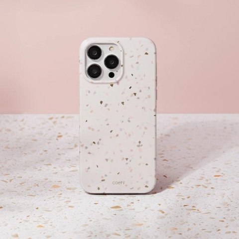 UNIQ etui Coehl Terrazzo iPhone 14 ProMax 6,7" piaskowy/sandstone