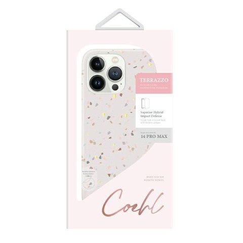 UNIQ etui Coehl Terrazzo iPhone 14 ProMax 6,7" piaskowy/sandstone