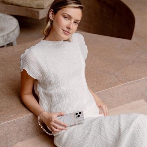 UNIQ etui Coehl Verdure iPhone 16 Pro6.3" Magnetic Charging spring blossom