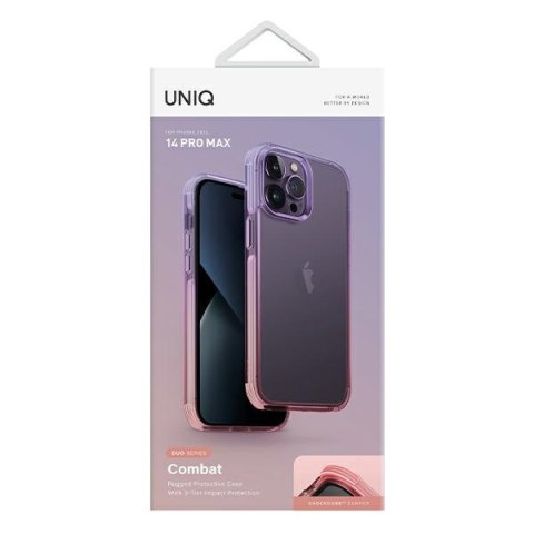 UNIQ etui Combat Duo iPhone 14 Pro Max6,7" liliowo-różowy/lilac lavender-pink