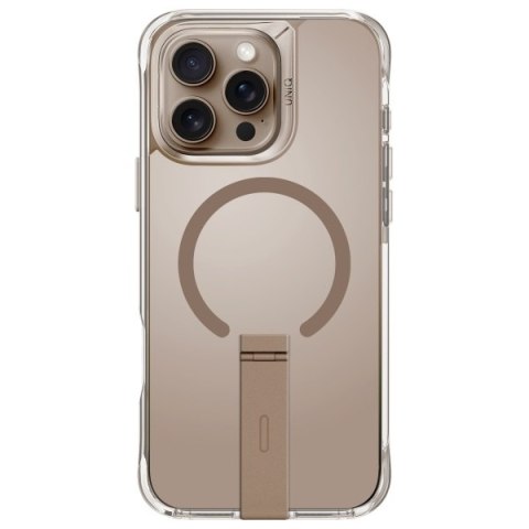 UNIQ etui Eleva with Vertica Stand iPhone 16 Pro 6.3" złoty/taupe gold
