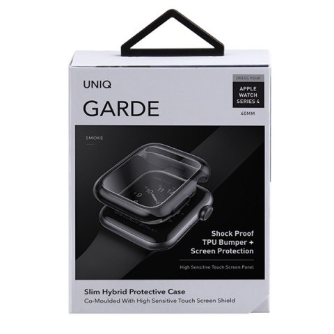 UNIQ etui Garde Apple Watch Series 4/5/6/SE/SE2/SE3 40mm. szary/smoked grey