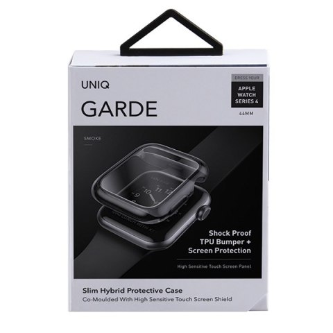 UNIQ etui Garde Apple Watch Series 4/5/6/SE/SE2/SE3 44mm. szary/smoked grey